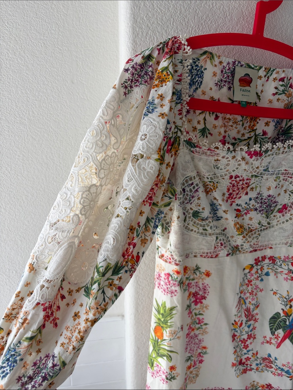 Farm Rio delicate forest scarves mini dress - Picture 9 of 9